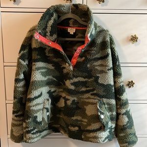 J Crew snap collar fleece